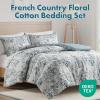 Madison Park Queen Comforter Set Medallion Comforter for Queen Size Bed, Woven Tufted Bedding, All Season & Lightweight Queen Bed Set with Shams, Shabby Chic Cottage, Brielle, Full/Queen, Blue 3 Piece(Blue)