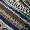 Madison Park Queen Comforter Set, Stripes Herringbone Southwestern Boho Comforters Queen Size, All Season Lightweight & Fluffy Microfiber Bed Set, 2 Décor Pillows, Mariposa, Full/Queen Brown 5 Piece(Ikat Blue)