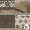 Madison Park Queen Comforter Set, Stripes Herringbone Southwestern Boho Comforters Queen Size, All Season Lightweight & Fluffy Microfiber Bed Set, 2 Décor Pillows, Mariposa, Full/Queen Brown 5 Piece(Brown)
