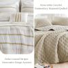 Madison Park Queen Comforter Set and Quilt Set, Boho Comforter for Queen Size Bed with Diamond Quilted Coverlet Set, All Season Queen Size Bedding, Matching Shams, Carolina, Full/Queen Black 7 Piece(Taupe)