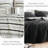 Madison Park Queen Comforter Set and Quilt Set, Boho Comforter for Queen Size Bed with Diamond Quilted Coverlet Set, All Season Queen Size Bedding, Matching Shams, Carolina, Full/Queen Black 7 Piece(Black)