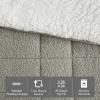 Madison Park Reversible Feather-Soft Plush Comforter Set for King Size Bed, All Season Luxurious Quilted Sherpa Comforters, King Size Bedding Set, Wynne, Grey 3 Piece(Grey)