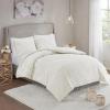 Madison Park King Comforter Set Floral Chenille Tufted Cotton Comforter for King Size Bed, Soft & Lightweight Down Alternative King Bedding Set, Shams, Veronica, King/Cal King Grey/White 3 Piece(Off White)