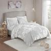 Madison Park King Comforter Set Floral Chenille Tufted Cotton Comforter for King Size Bed, Soft & Lightweight Down Alternative King Bedding Set, Shams, Veronica, King/Cal King Grey/White 3 Piece(Grey/White)