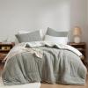 Madison Park Reversible Feather-Soft Plush Comforter Set for King Size Bed, All Season Luxurious Quilted Sherpa Comforters, King Size Bedding Set, Wynne, Grey 3 Piece(Grey)