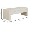 Madison Park Gillian Entryway Accent Storage Bench, Button Tufted & Upholstered Padded Seating Bench for Living Room, Compact Bed End Bench with Lift-Top Hidden Storage, Bedroom Furniture, 50″W, Cream