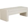 Madison Park Gillian Entryway Accent Storage Bench, Button Tufted & Upholstered Padded Seating Bench for Living Room, Compact Bed End Bench with Lift-Top Hidden Storage, Bedroom Furniture, 50″W, Cream