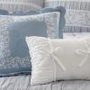 Madison Park 5-Piece Farmhouse Comforter Set with Ruching & Lace Trim, Soft Chambray Bedding, Includes Comforter and 2 Decorative Pillows, Queen, Charmbray | Lightweight(Charmbray)
