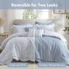 Madison Park 5-Piece Reversible Botanical Comforter Set – Summer Floral Print with Scalloped Edges, Lightweight Bedding with Decorative Pillows, Queen, Market Green | Reversible, Lightweight(Blue)