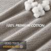 Madison Park Bathroom Towel Set of 6 Diagonal Ribbed, Turquoise 100% Cotton Quick Dry & Absorbent| 2 Bath 30″ x 56″| 2 Hand 18″ x 28″| 2 Washcloths 13″ x 13″| Zero Twist, 500 GSM, Oeko-TEX(Grey)