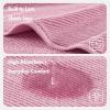 Madison Park Bathroom Towel Set of 6 Diagonal Ribbed, Turquoise 100% Cotton Quick Dry & Absorbent| 2 Bath 30″ x 56″| 2 Hand 18″ x 28″| 2 Washcloths 13″ x 13″| Zero Twist, 500 GSM, Oeko-TEX(Pink)