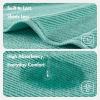 Madison Park Bathroom Towel Set of 6 Diagonal Ribbed, Turquoise 100% Cotton Quick Dry & Absorbent| 2 Bath 30″ x 56″| 2 Hand 18″ x 28″| 2 Washcloths 13″ x 13″| Zero Twist, 500 GSM, Oeko-TEX(Turquoise)