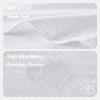 Madison Park Bathroom Towel Set of 6 Diagonal Ribbed, Turquoise 100% Cotton Quick Dry & Absorbent| 2 Bath 30″ x 56″| 2 Hand 18″ x 28″| 2 Washcloths 13″ x 13″| Zero Twist, 500 GSM, Oeko-TEX(White)