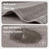 Madison Park Bathroom Towel Set of 6 Diagonal Ribbed, Turquoise 100% Cotton Quick Dry & Absorbent| 2 Bath 30″ x 56″| 2 Hand 18″ x 28″| 2 Washcloths 13″ x 13″| Zero Twist, 500 GSM, Oeko-TEX(Grey)