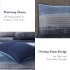 Madison Park Essentials Saben Cozy Bed in A Bag Reversible Quilt with Complete Cotton Sheet Set-Geometric Design All Season Cover, Decorative Pillow, Queen(90″x90″), Stripes Navy 8 Piece(Navy)