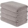 Madison Park Bathroom Towel Set of 6 Diagonal Ribbed, Turquoise 100% Cotton Quick Dry & Absorbent| 2 Bath 30″ x 56″| 2 Hand 18″ x 28″| 2 Washcloths 13″ x 13″| Zero Twist, 500 GSM, Oeko-TEX(Grey)