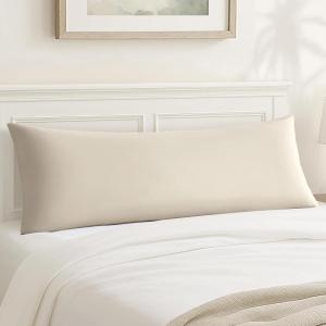 Madison Park Full Body Pillow, Large Pillow with Shredded Memory Foam, Cooling Pillow for Adults with Removable Nylon Spandex Cover, Long Body Pillow for Side Sleepers, 20″ x 54″, Lumi Blue(Neutral)
