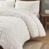 Madison Park Blair Ruched Faux Fur Comforter Set – Luxurious Bed Cover – Modern Down Alternative, All Season Bedding with Matching Shams, King/Cal King Ivory 3 Piece(Ivory)