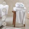 Madison Park 6 Piece Bath Towel Set 600 GSM, 100% Cotton Terry, Highly Absorbent Quick Dry Bathroom Towels with Hotel Style Border, Soft Plush Bath Hand Washcloth Set, Beige(Beige)