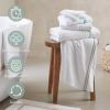 Madison Park 6 Piece Bath Towel Set 600 GSM, 100% Cotton Terry, Highly Absorbent Quick Dry Bathroom Towels with Hotel Style Border, Soft Plush Bath Hand Washcloth Set, Beige(Seafoam)