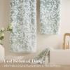 Madison Park Floral Decorative Towel Set of 6, Zero Twist Cotton Bath Towel Set with Botanical Leaf Pattern, Soft Absorbent Quick Dry Bathroom Towels, Bath Hand Washcloth Set, Grey(Sage Green)