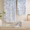 Madison Park Floral Decorative Towel Set of 6, Zero Twist Cotton Bath Towel Set with Botanical Leaf Pattern, Soft Absorbent Quick Dry Bathroom Towels, Bath Hand Washcloth Set, Grey(Blue)