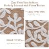Madison Park Floral Decorative Towel Set of 6, Zero Twist Cotton Bath Towel Set with Botanical Leaf Pattern, Soft Absorbent Quick Dry Bathroom Towels, Bath Hand Washcloth Set, Grey(Taupe)