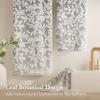 Madison Park Floral Decorative Towel Set of 6, Zero Twist Cotton Bath Towel Set with Botanical Leaf Pattern, Soft Absorbent Quick Dry Bathroom Towels, Bath Hand Washcloth Set, Grey(Grey)
