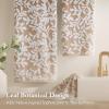 Madison Park Floral Decorative Towel Set of 6, Zero Twist Cotton Bath Towel Set with Botanical Leaf Pattern, Soft Absorbent Quick Dry Bathroom Towels, Bath Hand Washcloth Set, Grey(Taupe)