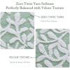 Madison Park Floral Decorative Towel Set of 6, Zero Twist Cotton Bath Towel Set with Botanical Leaf Pattern, Soft Absorbent Quick Dry Bathroom Towels, Bath Hand Washcloth Set, Grey(Sage Green)