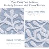 Madison Park Floral Decorative Towel Set of 6, Zero Twist Cotton Bath Towel Set with Botanical Leaf Pattern, Soft Absorbent Quick Dry Bathroom Towels, Bath Hand Washcloth Set, Grey(Blue)