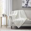 Madison Park Arctic Luxury Ultra Plush Down Alternative Throw 50×60 Geometric Premium Soft Cozy Long Fur Plush For Bed, Couch or Sofa, 50″x60″, Ivory(Ivory)