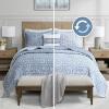 Madison Park Quilt Set Metelasse Reversible Coverlet Set Size, Soft Summer Quilt, All Season Lightweight Botannical Bedding King Shams, Harmony, King/Cal King, Blue 3 Piece(Blue)