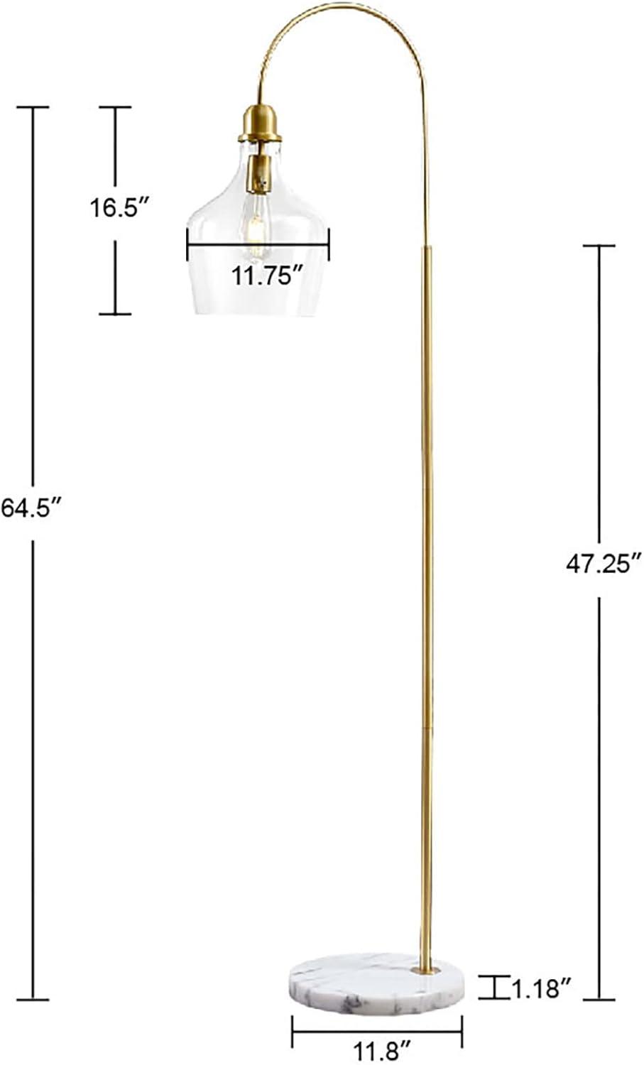 imageINKIVY Auburn Pendant Lighting for Dining Room Industrial Kitchen Lights Handblown Glass Bell Shaped Pendant Light for Kitchen Island Foyer Bedroom 9 Dia x 955 H GoldClearGold