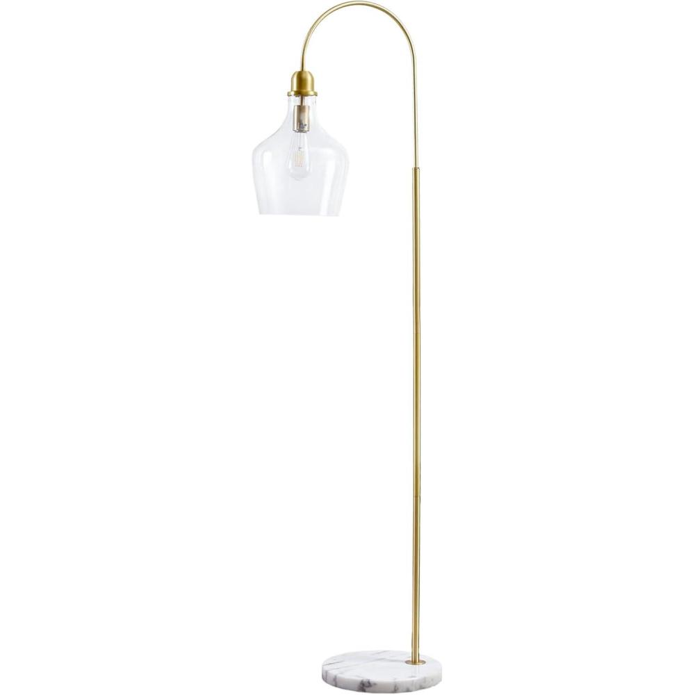 imageINKIVY Auburn Pendant Lighting for Dining Room Industrial Kitchen Lights Handblown Glass Bell Shaped Pendant Light for Kitchen Island Foyer Bedroom 9 Dia x 955 H GoldClearGold