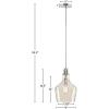 INK+IVY Auburn Pendant Lighting for Dining Room, Industrial Kitchen Lights, Hand-blown Glass Bell Shaped Pendant Light for Kitchen Island, Foyer, Bedroom, 9″ Dia x 95.5″ H, Gold/Clear(Silver/Clear)