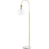 INK+IVY Auburn Pendant Lighting for Dining Room, Industrial Kitchen Lights, Hand-blown Glass Bell Shaped Pendant Light for Kitchen Island, Foyer, Bedroom, 9″ Dia x 95.5″ H, Gold/Clear(Gold)