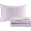 Madison Park Essentials Cozy Bed In A Bag Comforter with Complete Cotton Sheet Set – Trendy Floral Design All Season Cover, Decorative Pillow, Full(78″x86″), Leaf Purple 9 Piece(Lafael  Leaf Purple)