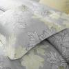 Madison Park Essentials Cozy Bed In A Bag Comforter with Complete Cotton Sheet Set – Trendy Floral Design All Season Cover, Decorative Pillow, Full(78″x86″), Leaf Purple 9 Piece(Avalon  Grey)