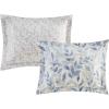 Madison Park Essentials Cozy Bed In A Bag Comforter with Complete Cotton Sheet Set – Trendy Floral Design All Season Cover, Decorative Pillow, Full(78″x86″), Leaf Purple 9 Piece(Sofia  Blue)