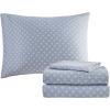 Madison Park Essentials Cozy Bed In A Bag Comforter with Complete Cotton Sheet Set – Trendy Floral Design All Season Cover, Decorative Pillow, Full(78″x86″), Leaf Purple 9 Piece(Sofia  Blue)