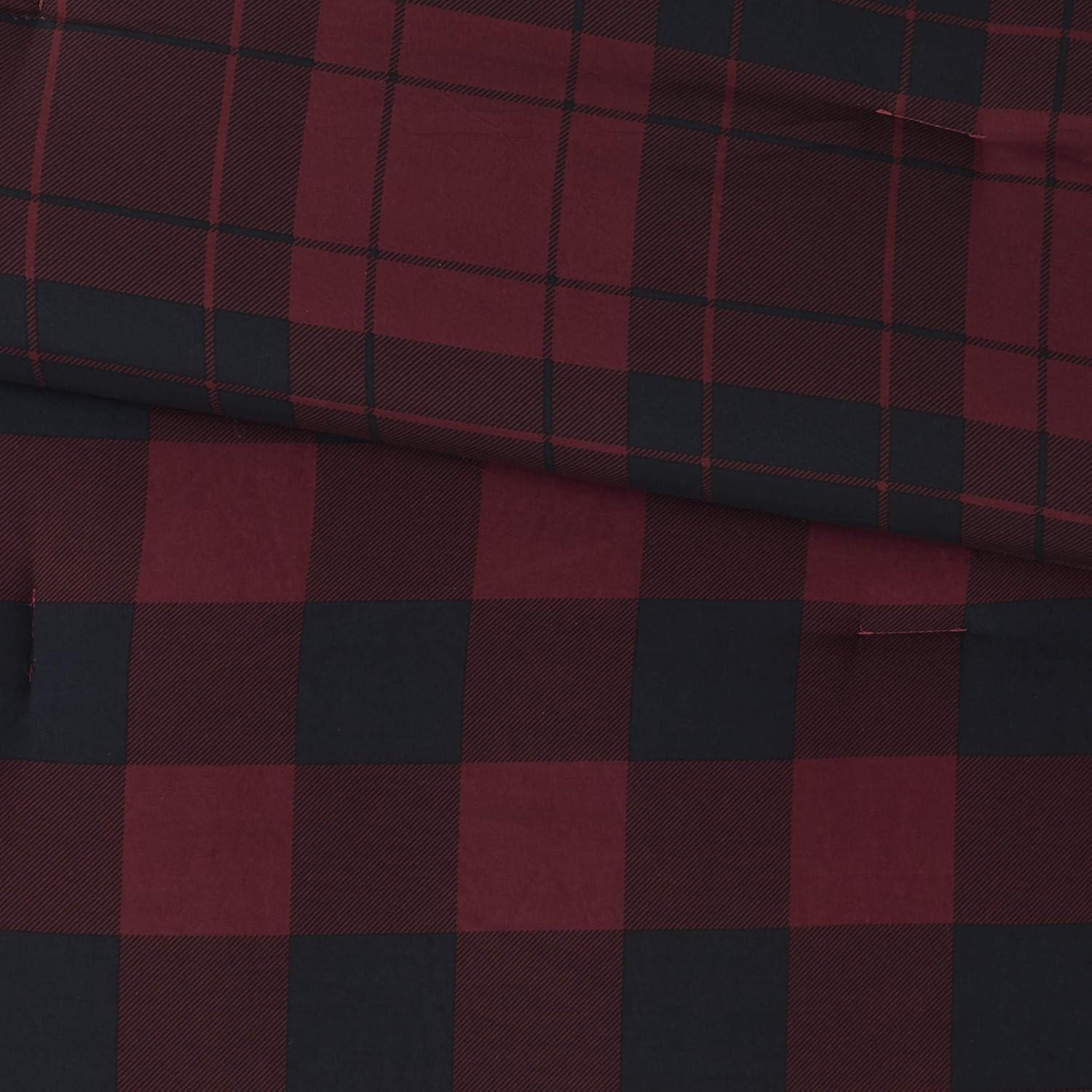 imageMadison Park Essentials Cozy Bed in A Bag Reversible Comforter with Complete Sheet Set Casual Plaid Cabin Design All Season Cover Decorative Pillow Everest Plaid Red Twin68x86 6 PieceEverest Plaid Red