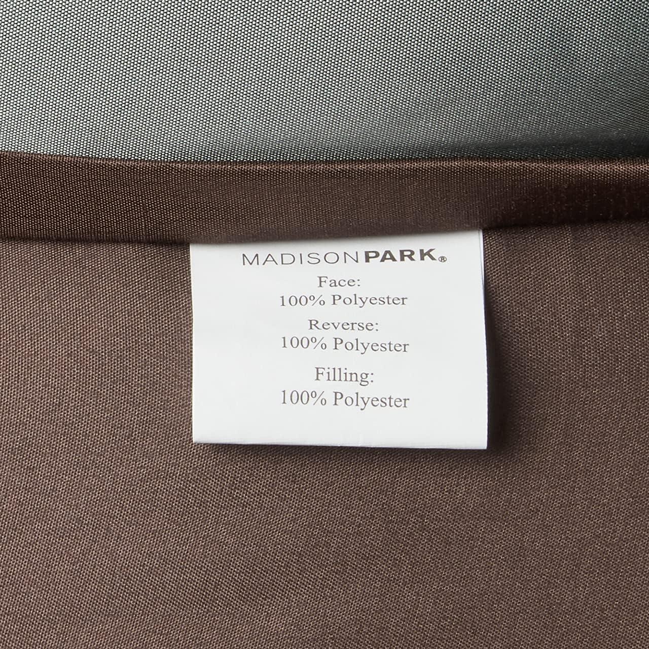imageMadison Park Medina Comforter SetCasual Jacquar Damask Design All Season Cozy Bedding Matching Bedskirt Shams Decorative Pillows King 104 in x 92 in Damask Navy 8 PieceLincoln Brown
