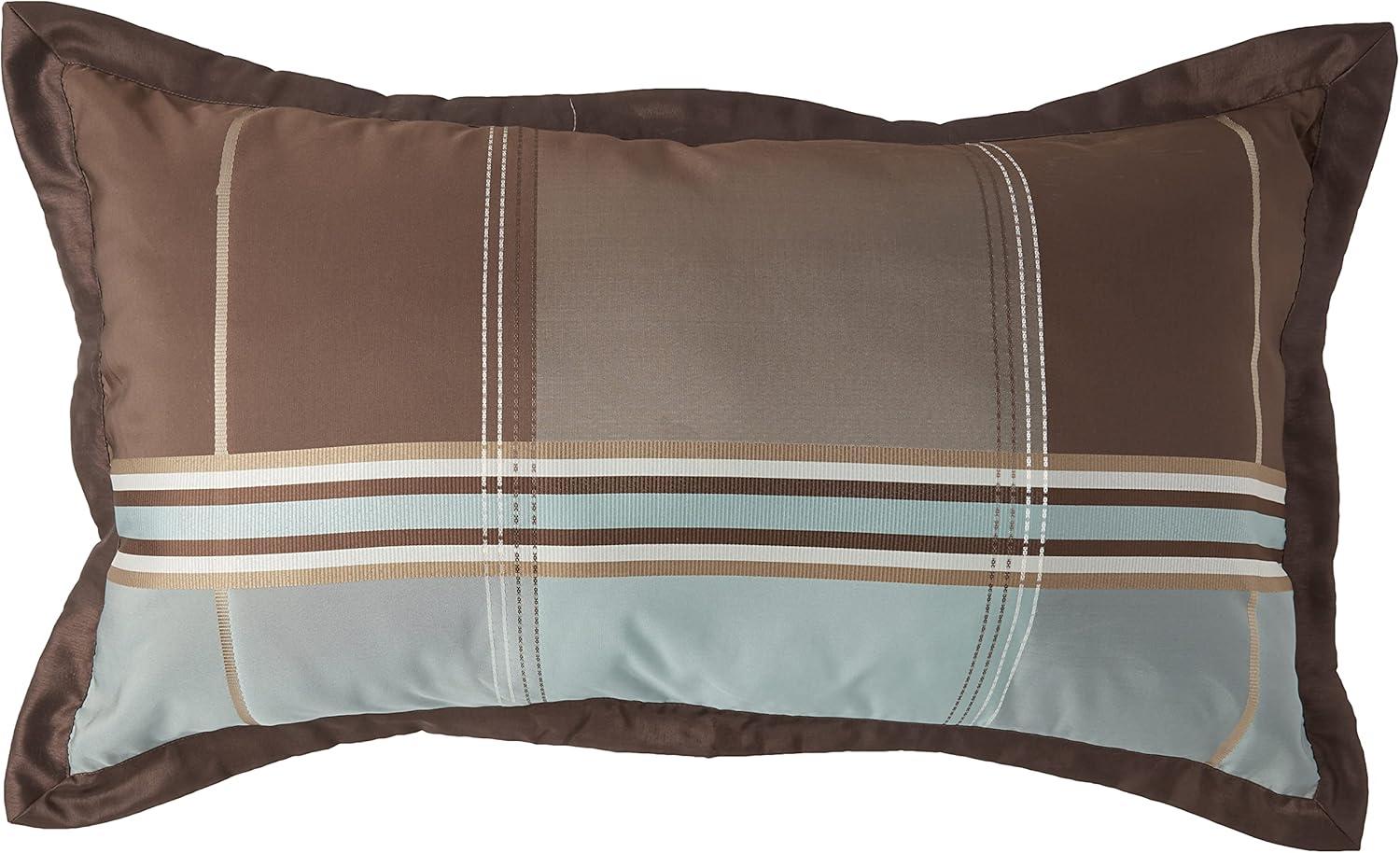 imageMadison Park Medina Comforter SetCasual Jacquar Damask Design All Season Cozy Bedding Matching Bedskirt Shams Decorative Pillows King 104 in x 92 in Damask Navy 8 PieceLincoln Brown