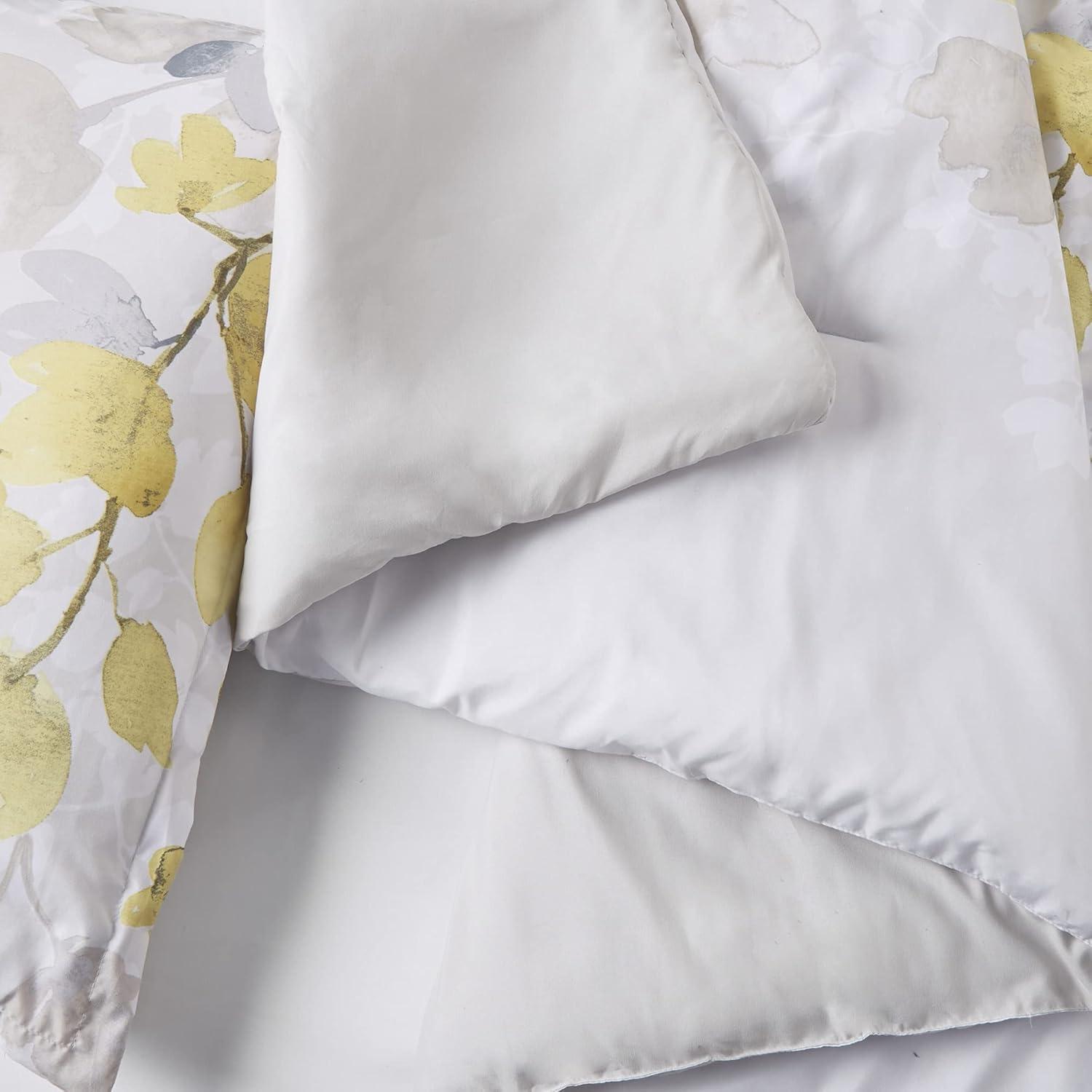 imageMadison Park Queen Comforter Set with Sheets Floral Print Microfiber Comforter for a QueenSize Bed Shabby Chic Bed in a Bag Set Diamond Printed Sheet Alice Queen Mauve 7 PieceLeaf Yellow