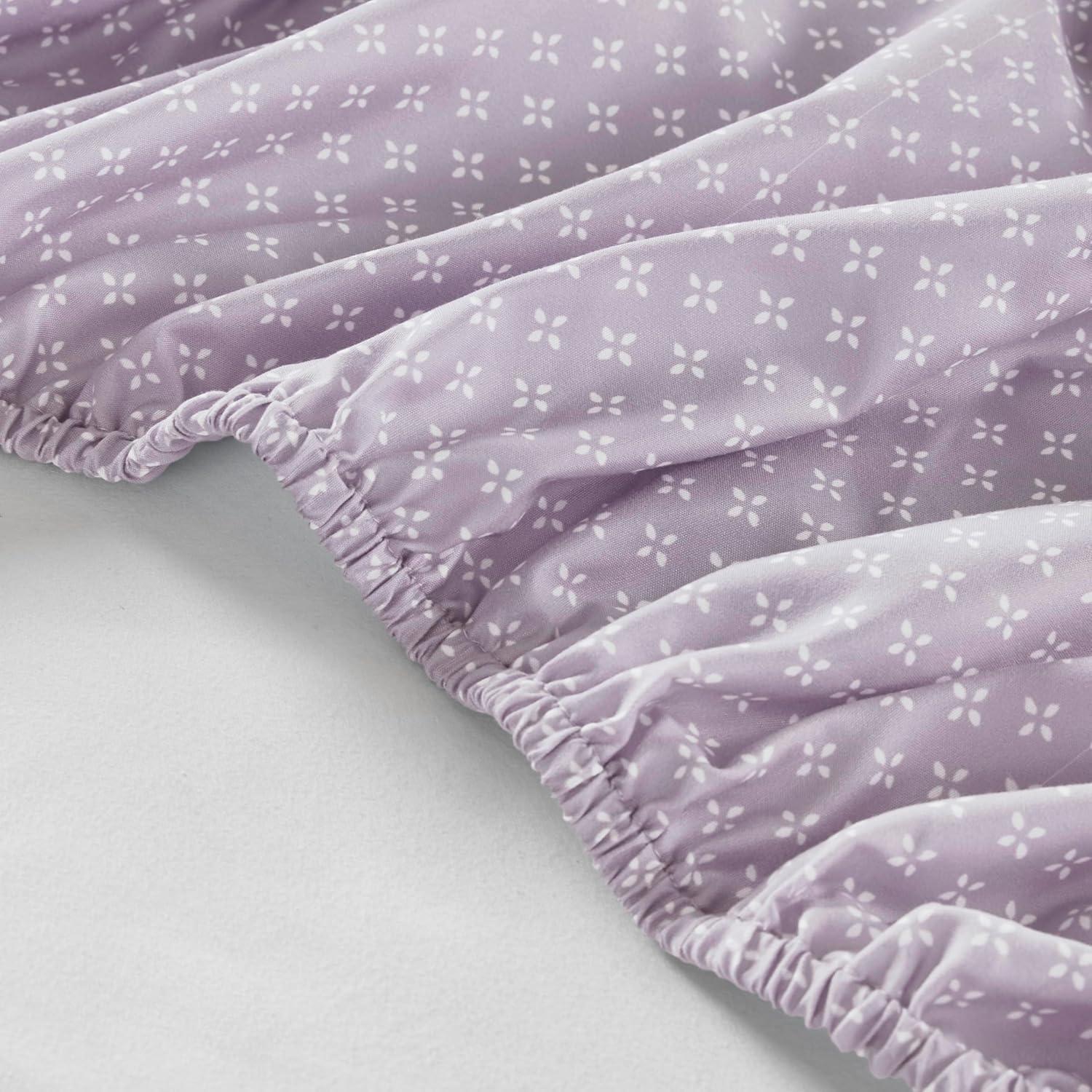 imageMadison Park Queen Comforter Set with Sheets Floral Print Microfiber Comforter for a QueenSize Bed Shabby Chic Bed in a Bag Set Diamond Printed Sheet Alice Queen Mauve 7 PieceTaupe