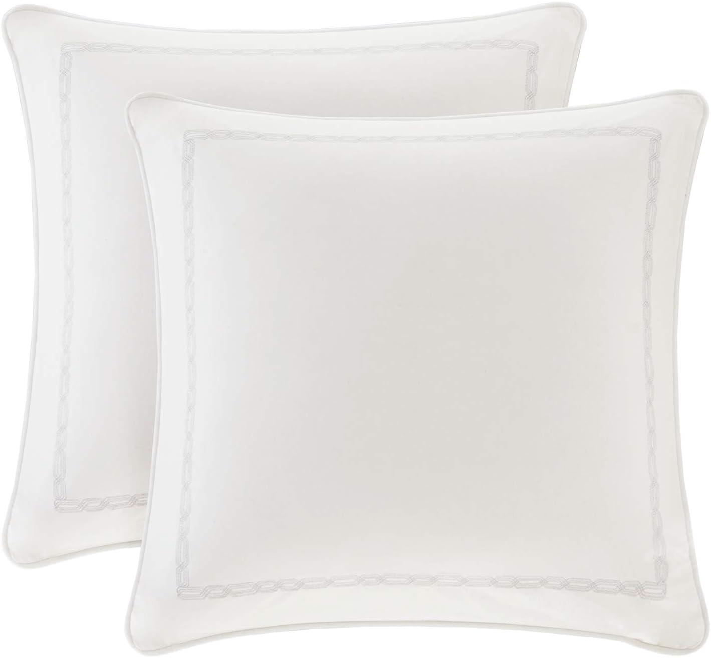 imageMadison Park Signature Glam Cozy Comforter Set All Season Bedding Combo Filled Insert and Removable Duvet Cover Shams Decorative Pillows Metallic White King110x96 10 PieceHollywood Glam White