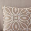 Madison Park Carina Cozy Comforter Set Luxe Jacquard Medallion Design with Embroidery and Pleated Details, All Season Bedding with Matching Shams, Decorative Pillow, Queen, Taupe 7 Piece(Carina  Taupe Comforter 7pcs)