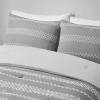 Madison Park Comforter Set Chic Textured Clipped Jacquard Stripes King Size Comforter Sets, Drew, Microfiber Bedding, All Season Comforter, Shams, Throw Pillows King/Cal King Gray 5 Piece(Gray)