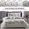 Madison Park Cozy Comforter Nature Scenery Design – All Season Bedding, Matching Bed Skirt, Decorative Pillows, Holly, Floral Purple/Taupe King(104″x92″) 8 Piece(Grey/Purple)
